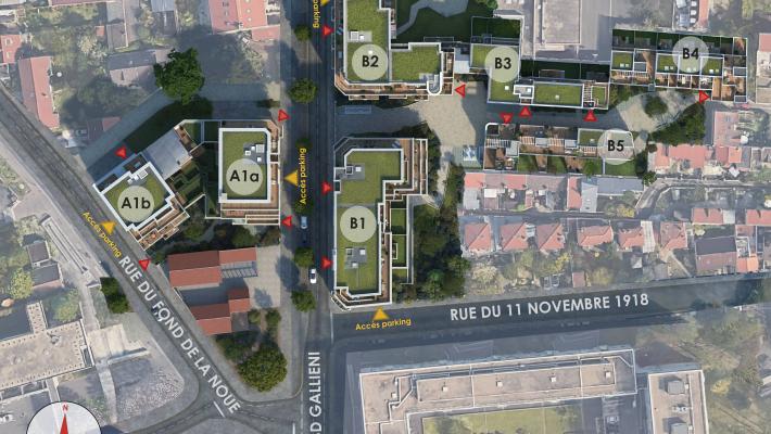 Plan des lots du projet Central Quai